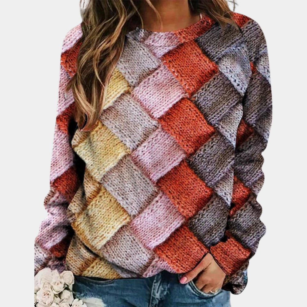 Pull à motif carreaux | Chaleur hivernale stylée