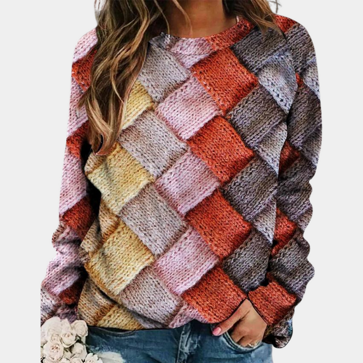 Pull à motif carreaux | Chaleur hivernale stylée