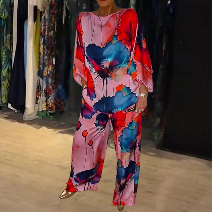 Ensemble deux pièces fleuri | Style artistique et coupe ample