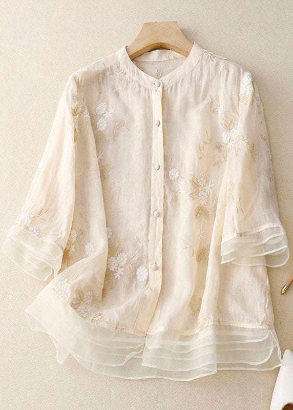 Blouse brodée légère | Élégance raffinée pour le printemps