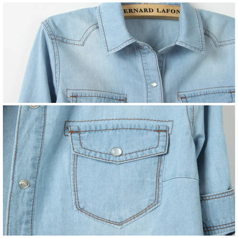 Chemise en denim nouée | Style casual chic