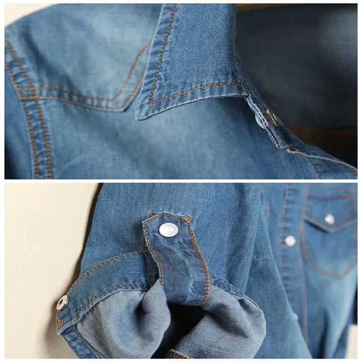 Chemise en denim nouée | Style casual chic