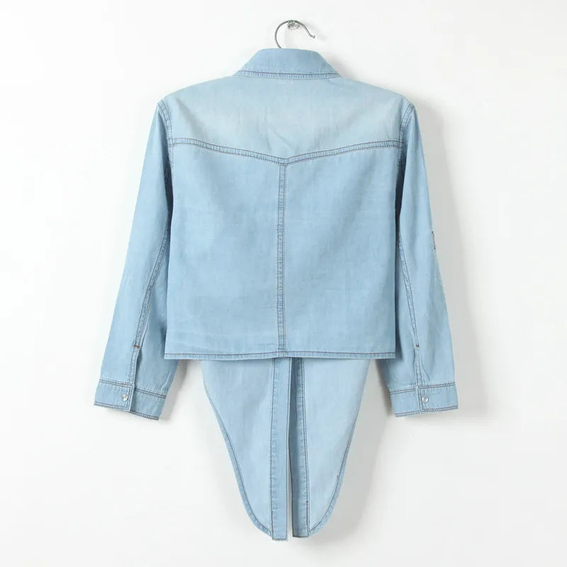 Chemise en denim nouée | Style casual chic