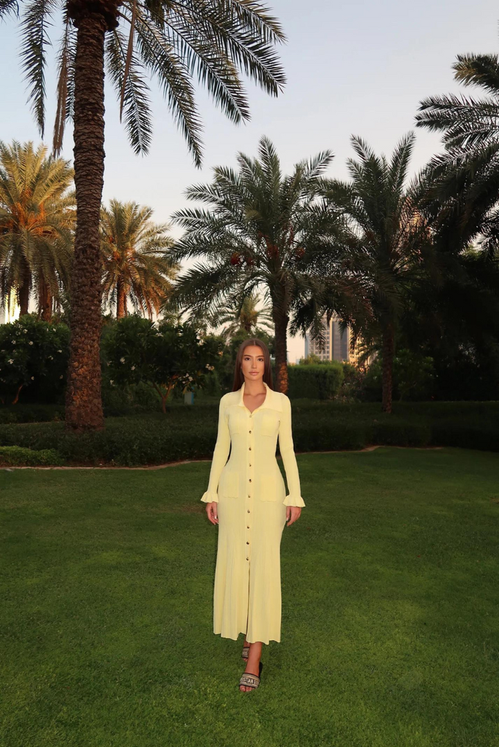 Robe midi boutonnée | Élégance intemporelle