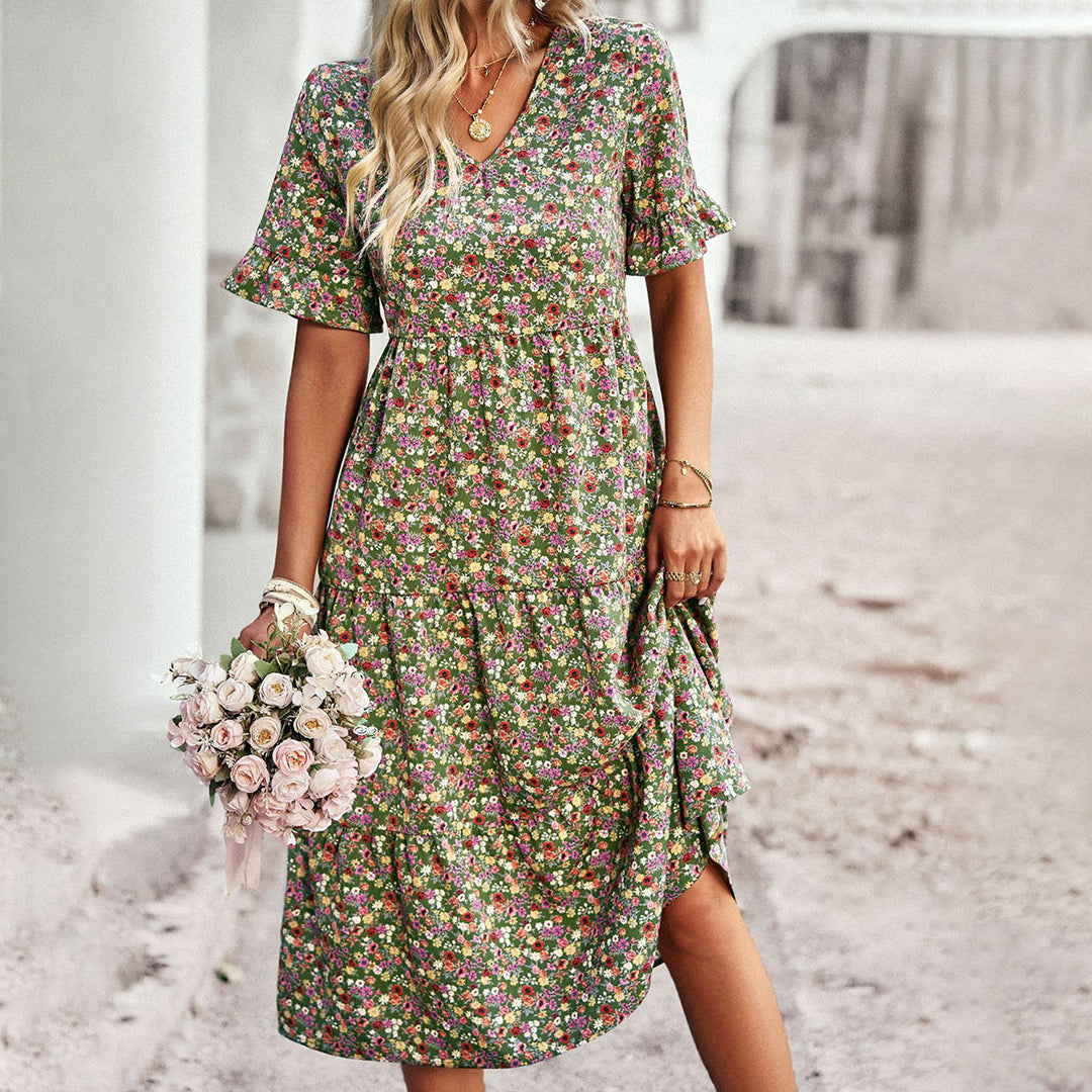 Robe midi fleurie | Fraîcheur d’été