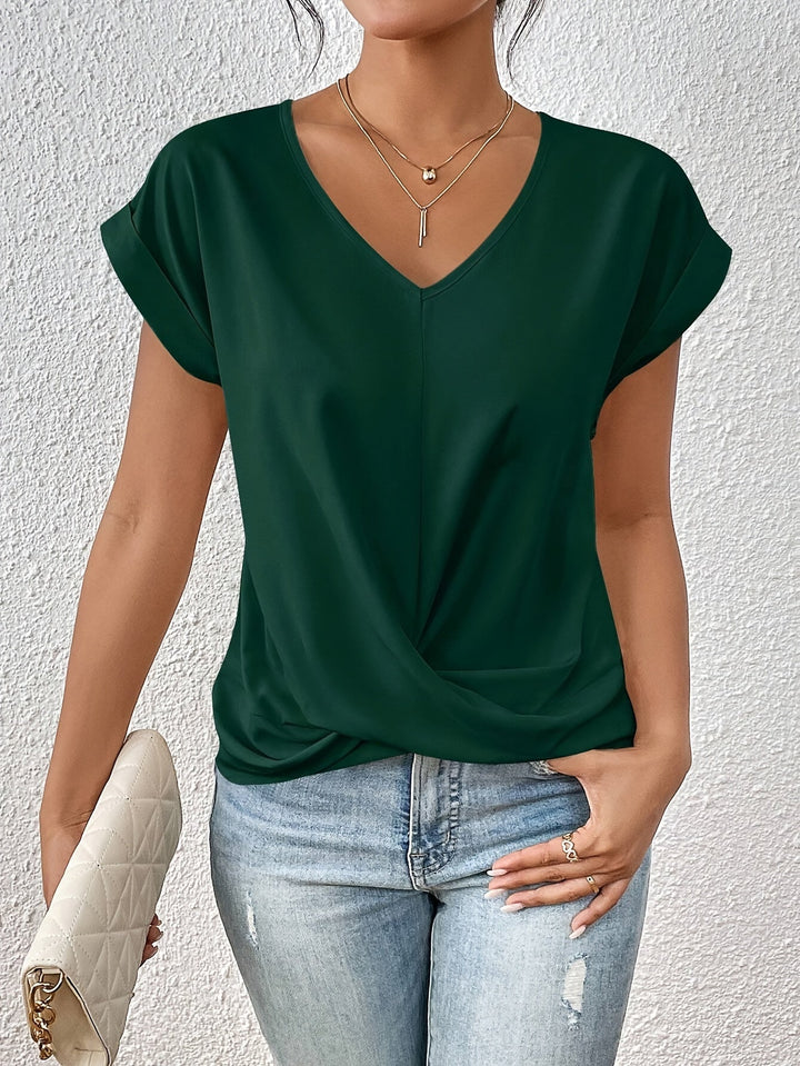 T-shirt col V femme | Élégance décontractée