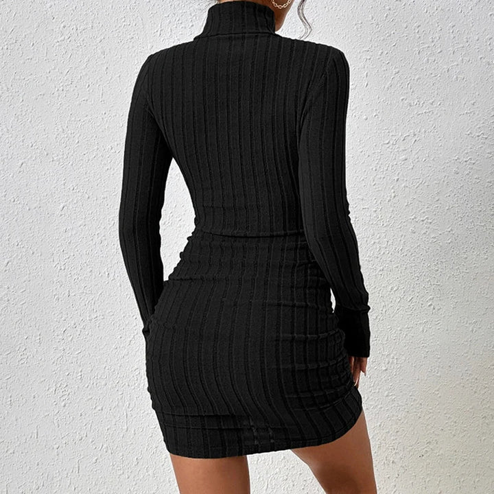 Robe pull côtelée | Élégance automne-hiver