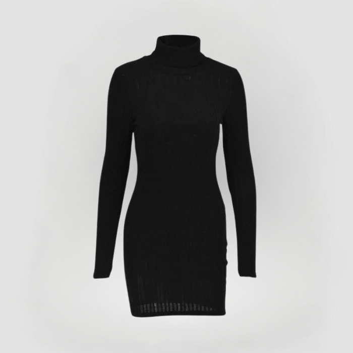 Robe pull côtelée | Élégance automne-hiver