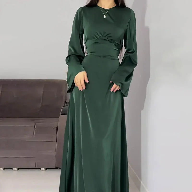 Robe Longue Satinée | Élégance Intemporelle