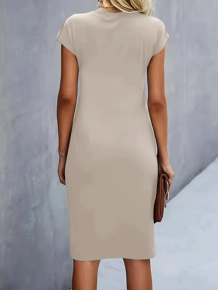 Robe midi élégante | Look chic de bureau et soirées