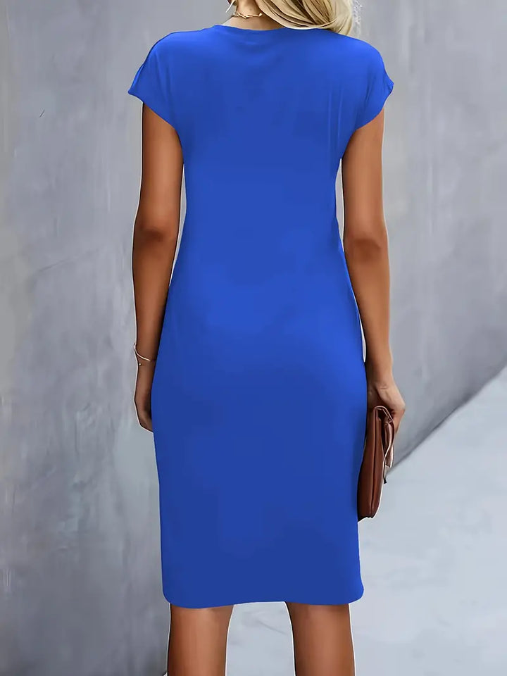 Robe midi élégante | Look chic de bureau et soirées