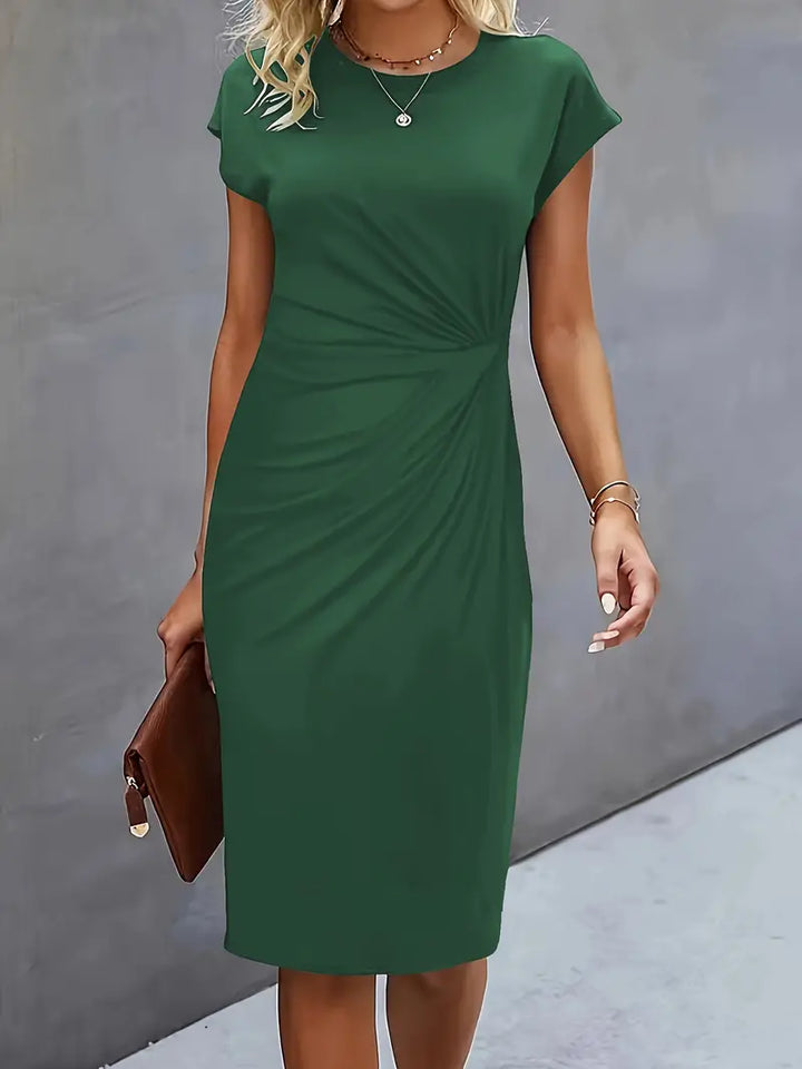 Robe midi élégante | Look chic de bureau et soirées