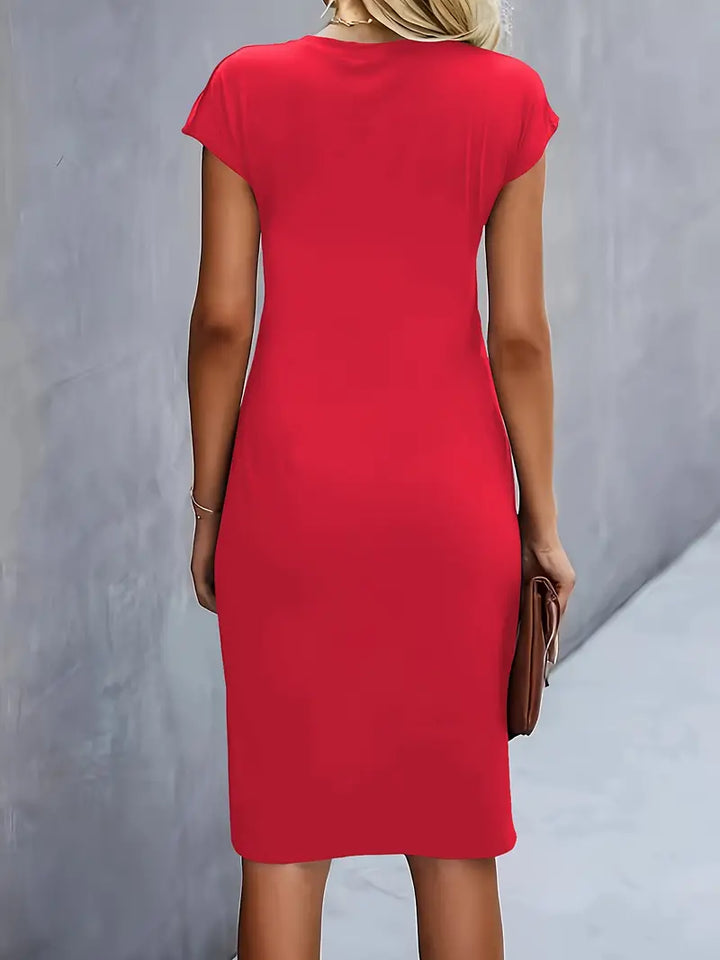 Robe midi élégante | Look chic de bureau et soirées