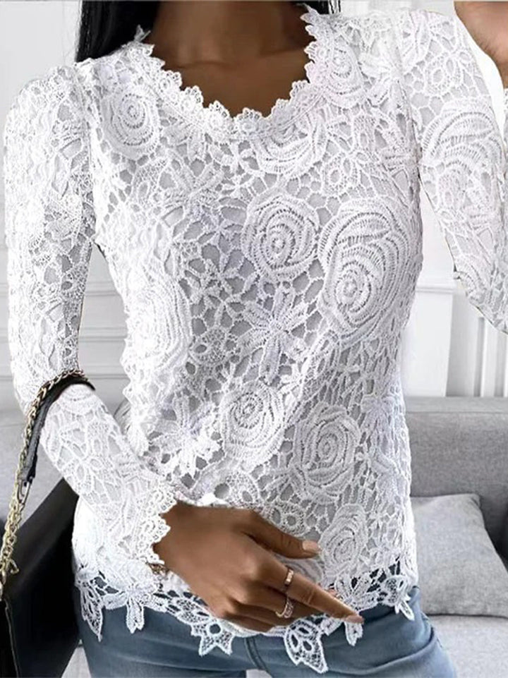 Top dentelle florale élégant | Raffinement quotidien