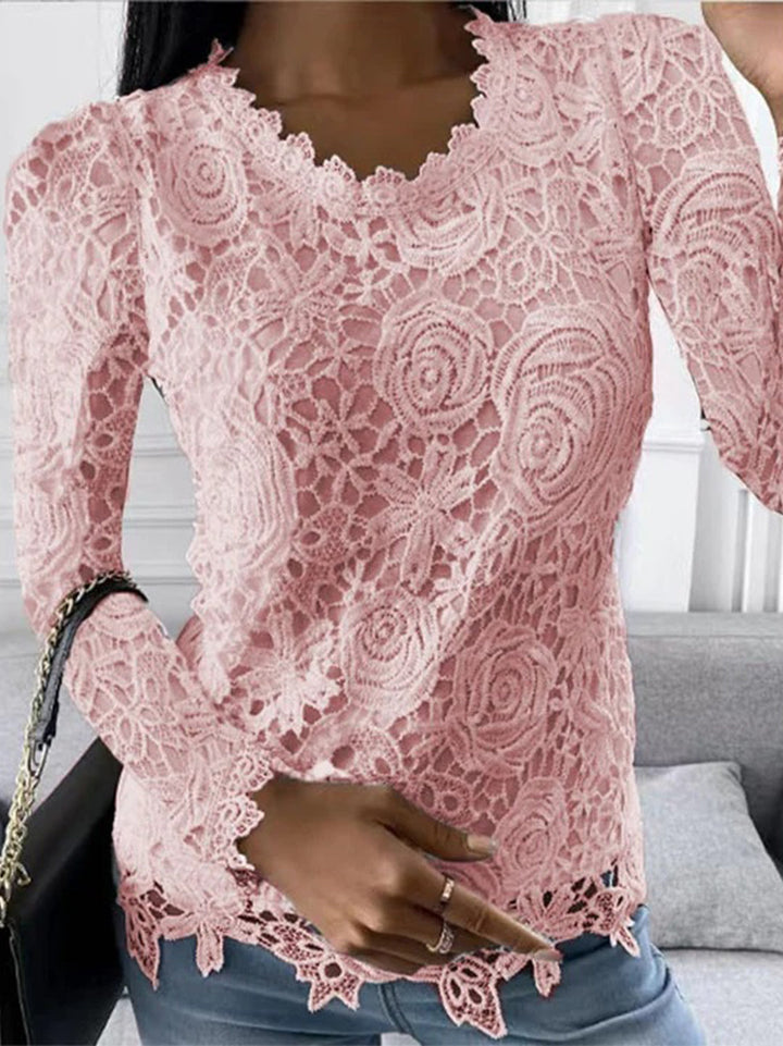 Top dentelle florale élégant | Raffinement quotidien
