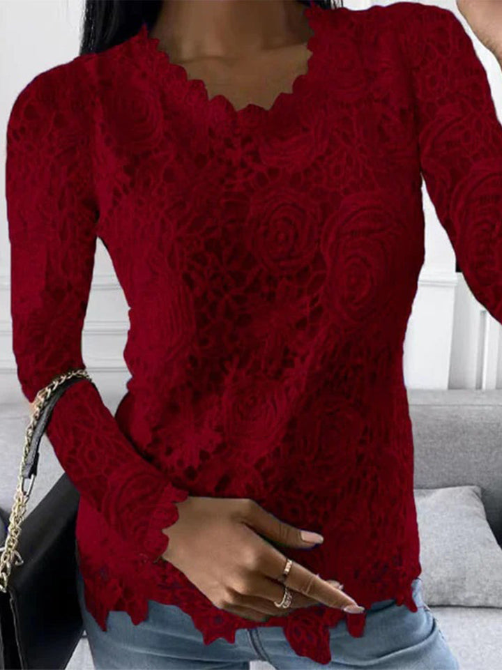 Top dentelle florale élégant | Raffinement quotidien