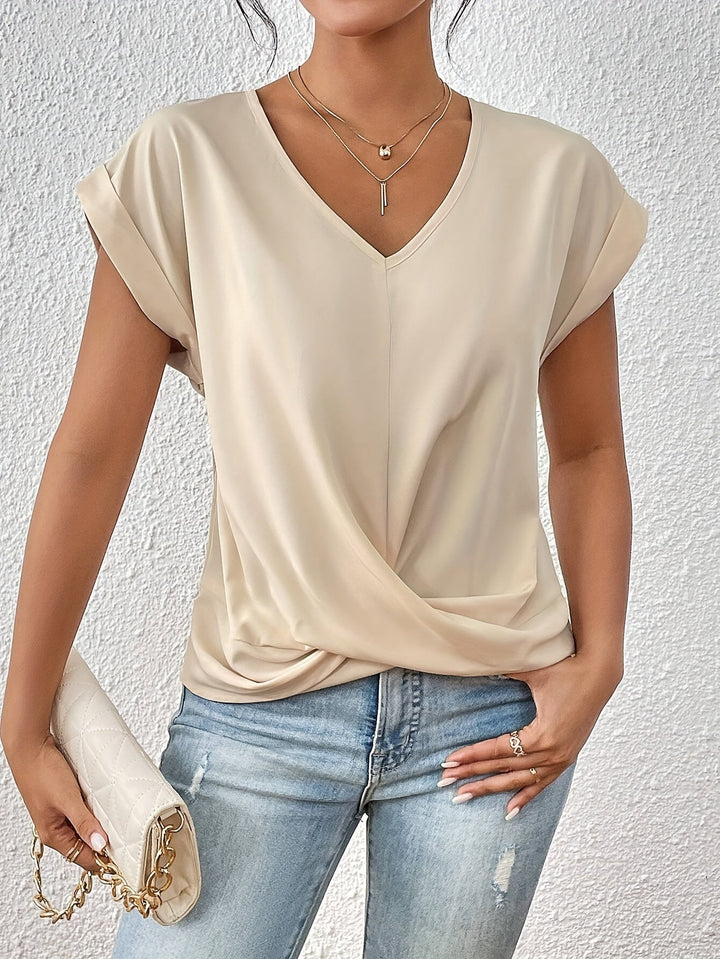 T-shirt col V femme | Élégance décontractée