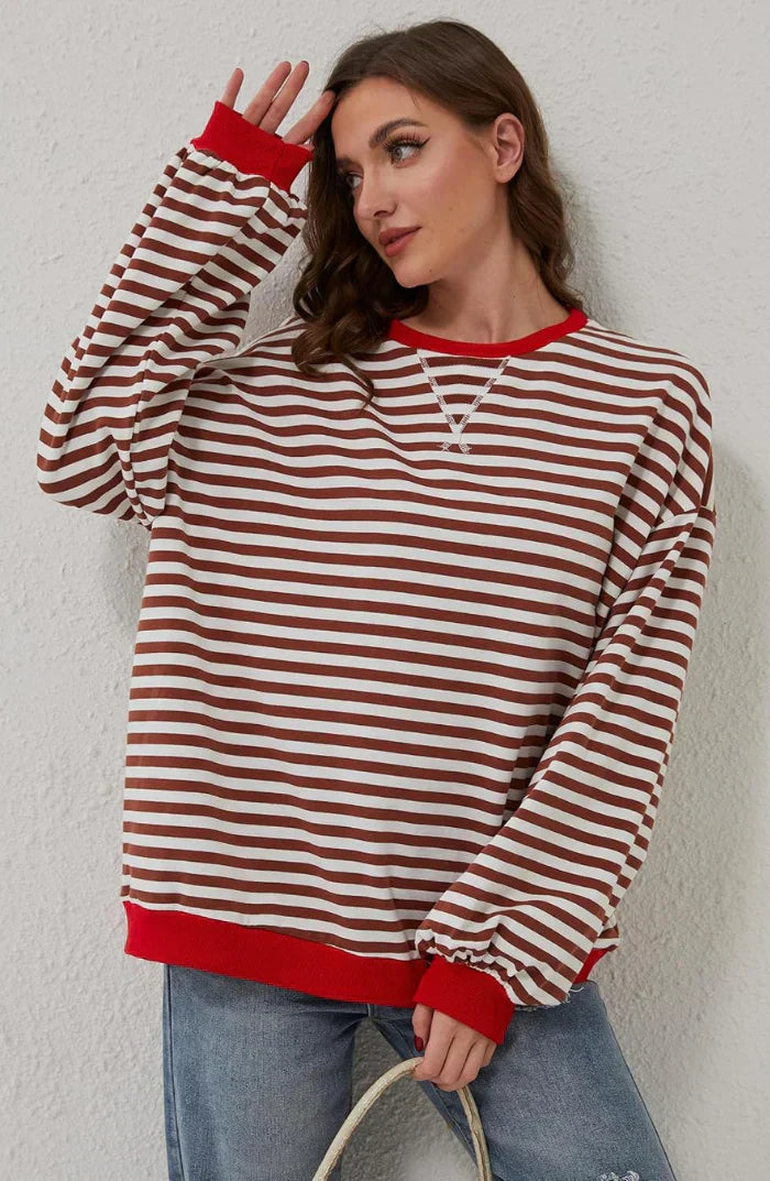 Sweat rayé décontracté | Confort chic au quotidien