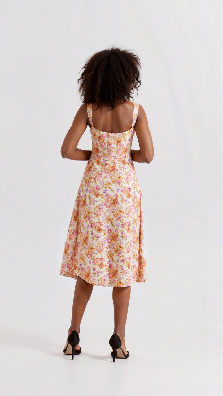Robe midi fleurie | Élégance estivale
