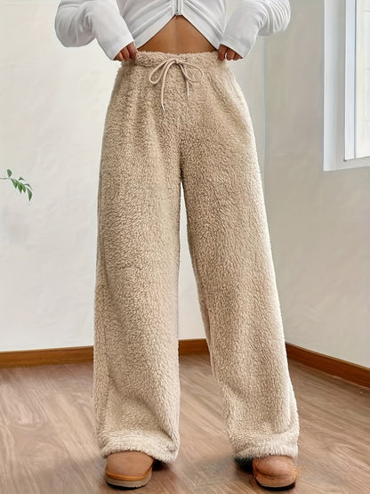 Pantalon ample effet peluche | Confort cocooning