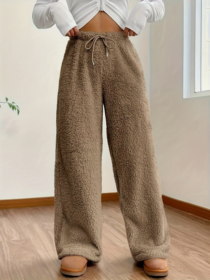 Pantalon ample effet peluche | Confort cocooning
