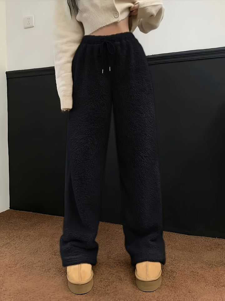 Pantalon ample effet peluche | Confort cocooning