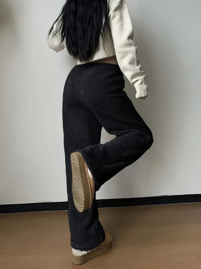 Pantalon ample effet peluche | Confort cocooning