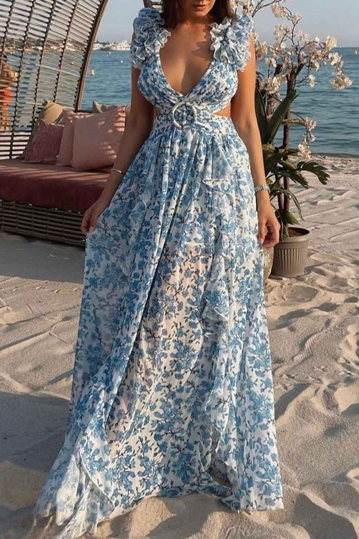 Robe longue fleurie | Élégante et légère pour l'été