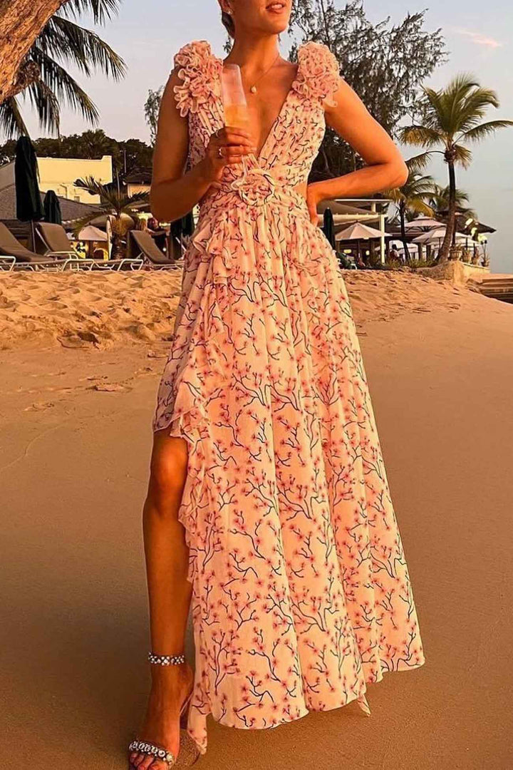 Robe longue fleurie | Élégante et légère pour l'été