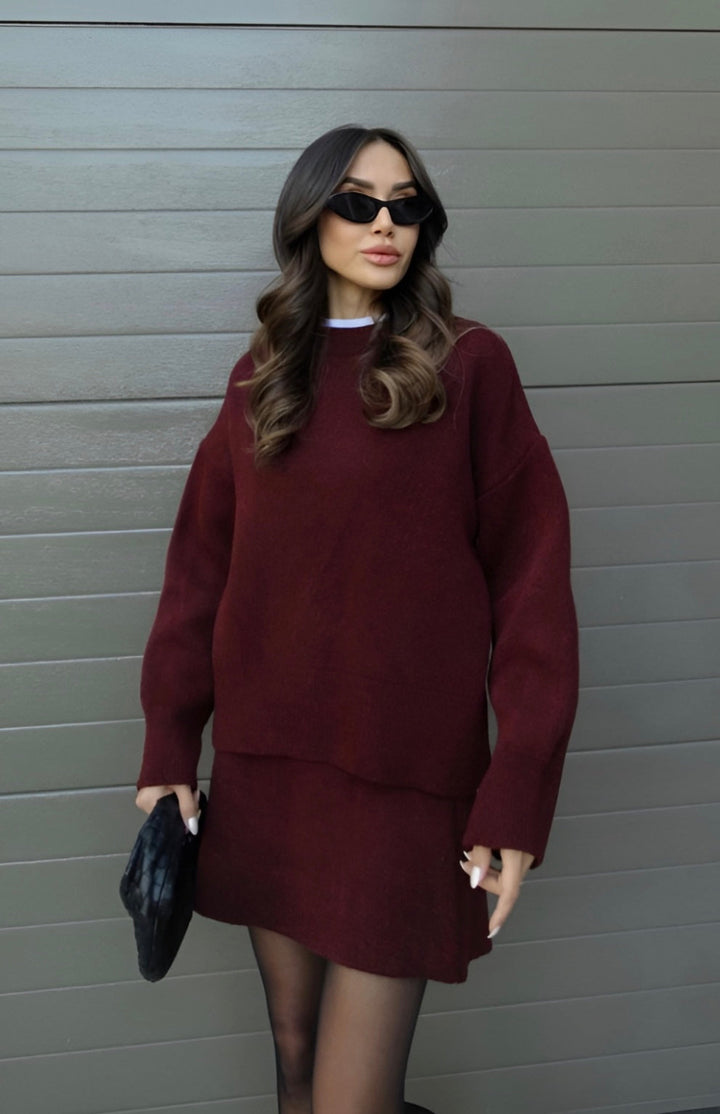 Ensemble pull et jupe | Confort chic automne