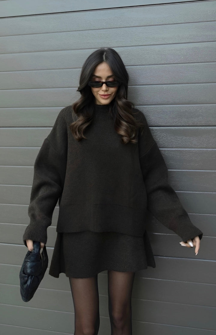 Ensemble pull et jupe | Confort chic automne