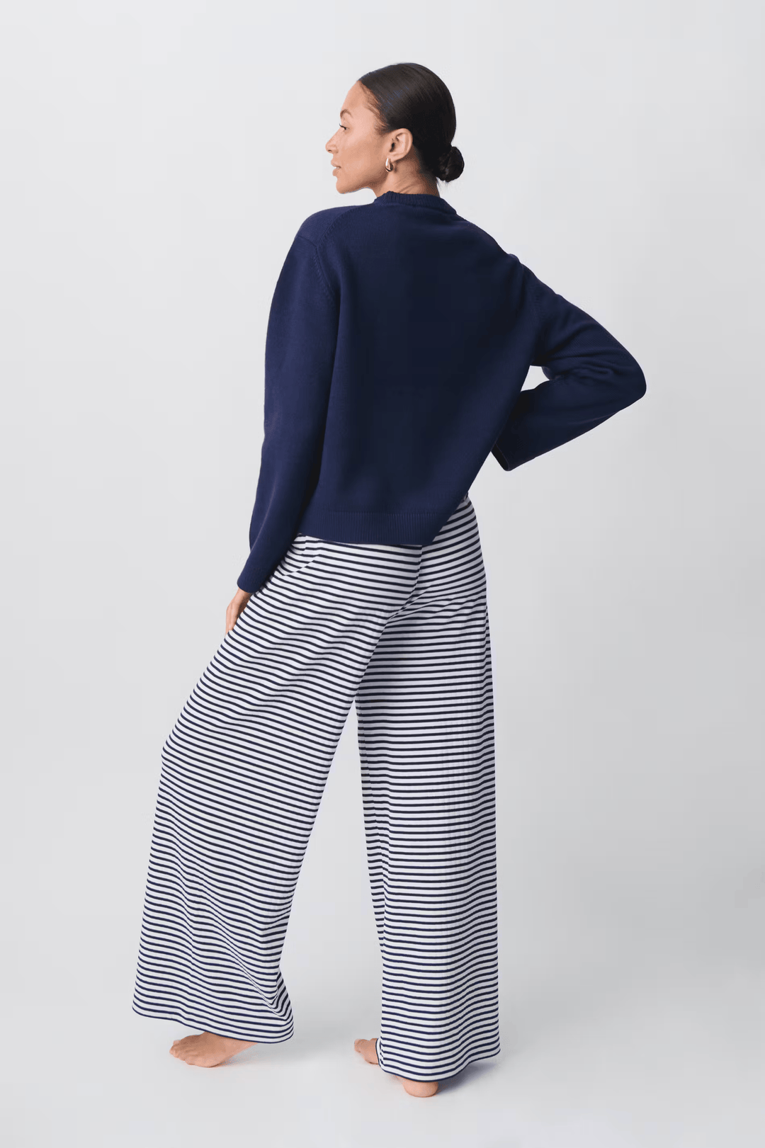 Pantalon Large Rayé | Confort au Quotidien