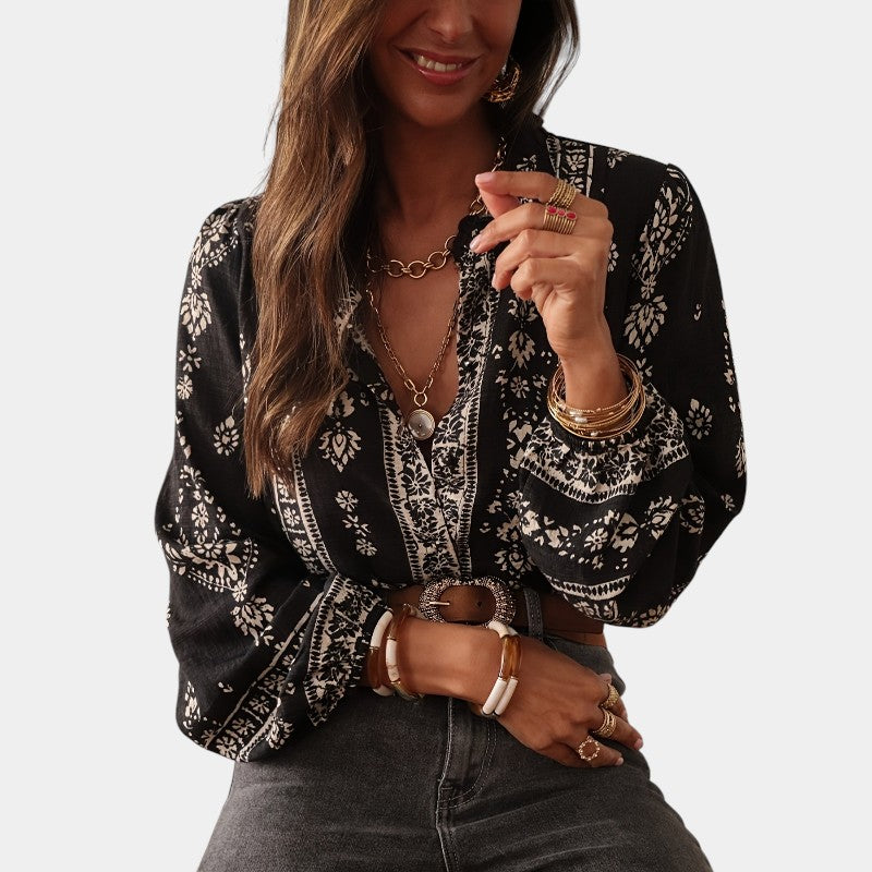 Blouse imprimée femme | Style bohème