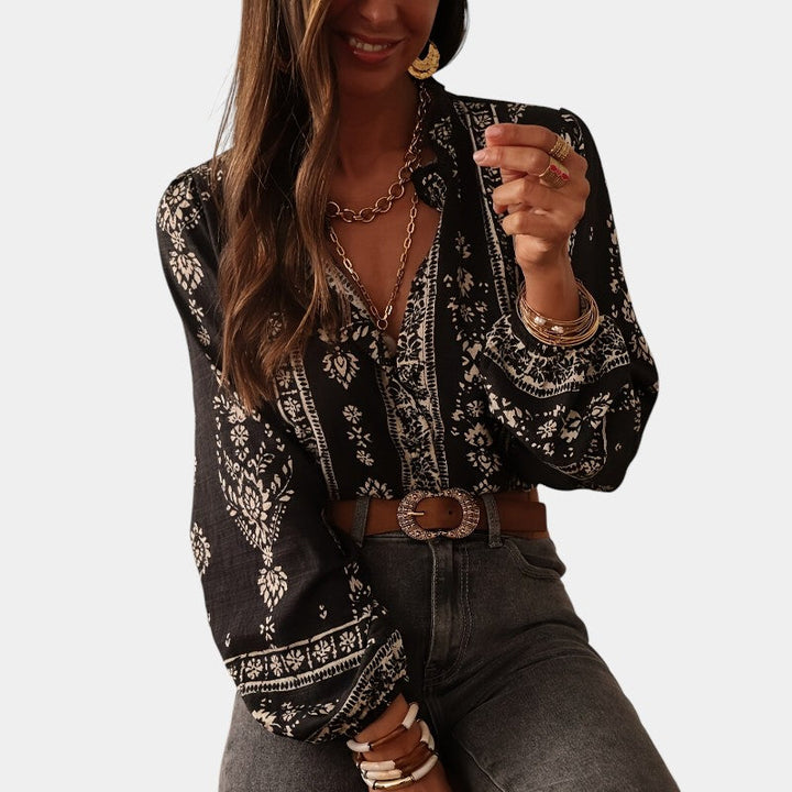 Blouse imprimée femme | Style bohème