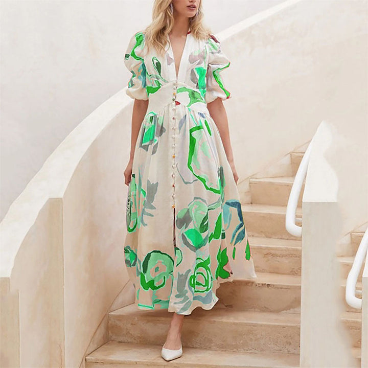 Robe midi à fleurs | Élégance décontractée