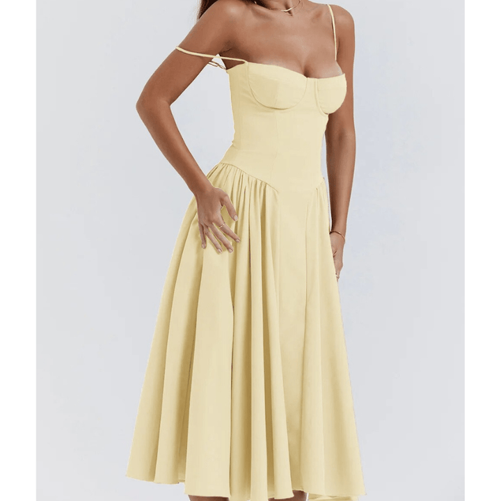 Robe bustier évasée | Élégance rétro pour événements chics