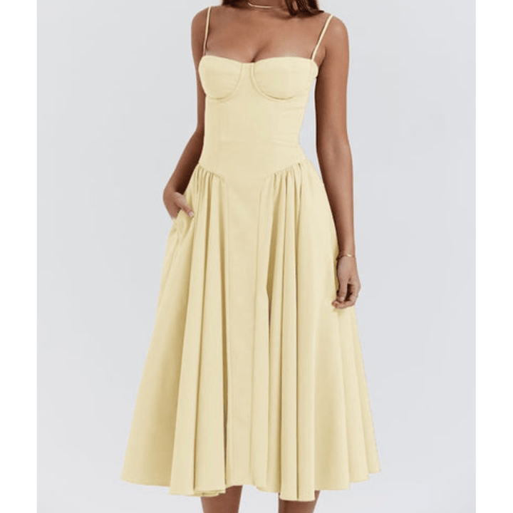 Robe bustier évasée | Élégance rétro pour événements chics