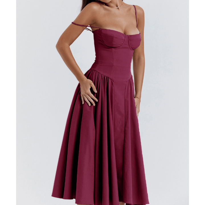 Robe bustier évasée | Élégance rétro pour événements chics