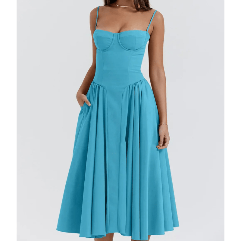 Robe bustier évasée | Élégance rétro pour événements chics