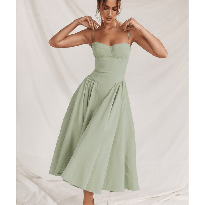 Robe bustier évasée | Élégance rétro pour événements chics