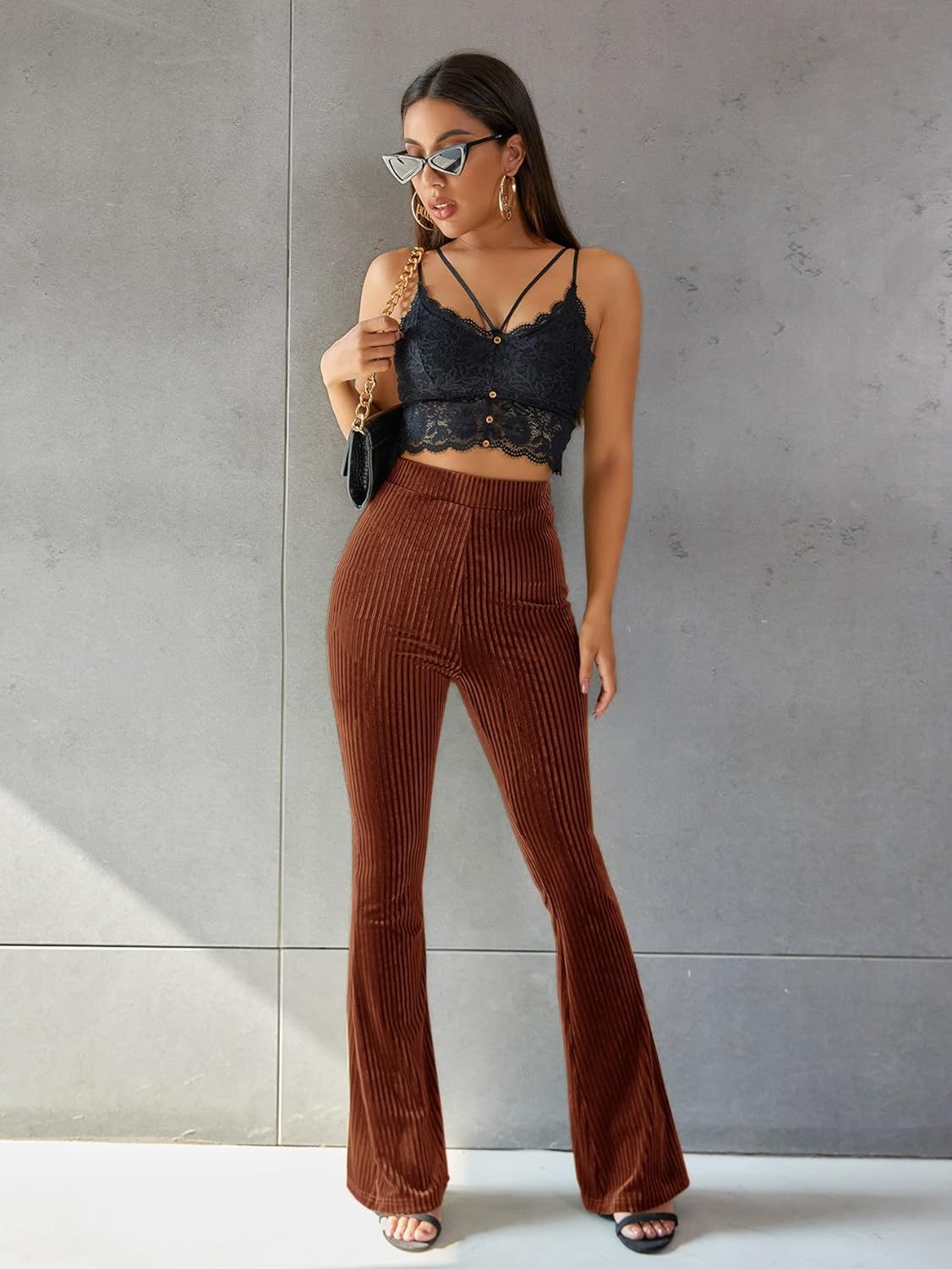 Pantalon évasé côtelé | Confort moderne pour l'automne