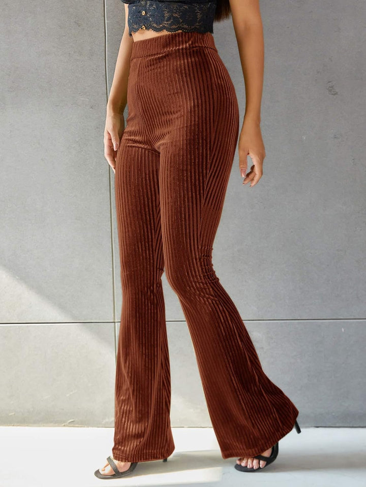 Pantalon évasé côtelé | Confort moderne pour l'automne
