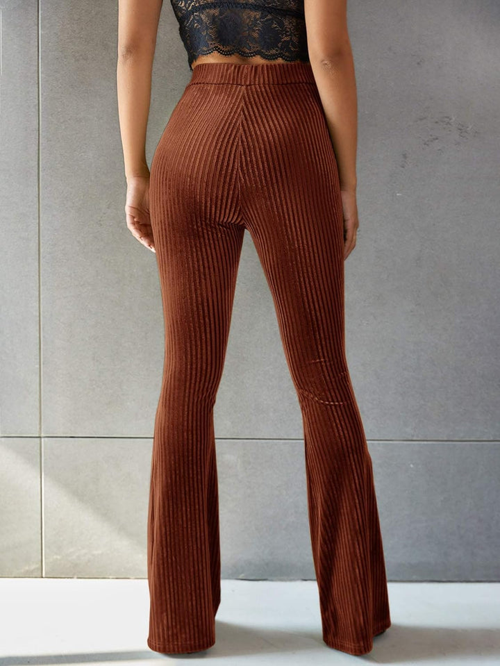 Pantalon évasé côtelé | Confort moderne pour l'automne
