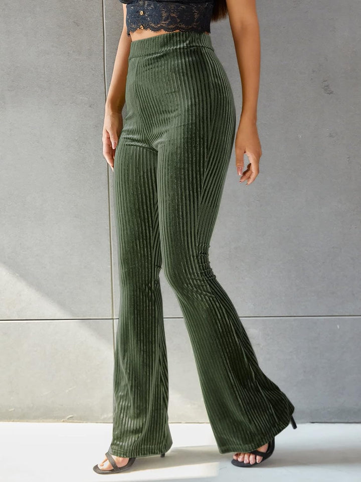 Pantalon évasé côtelé | Confort moderne pour l'automne