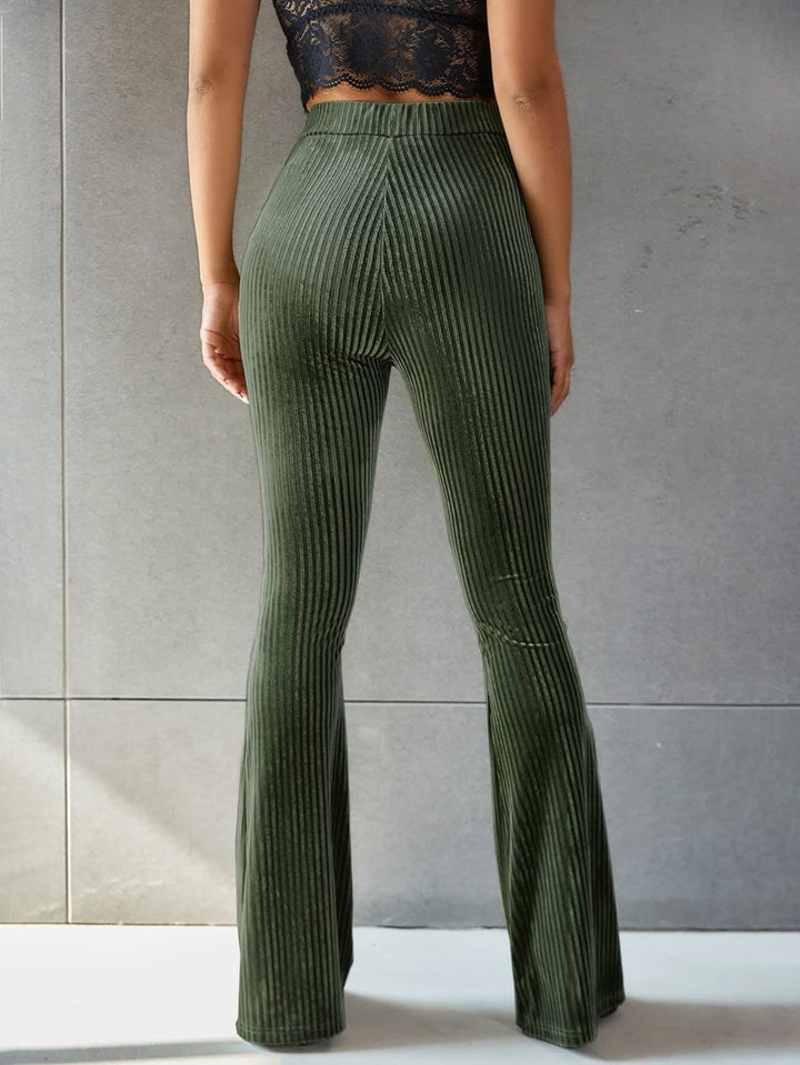 Pantalon évasé côtelé | Confort moderne pour l'automne