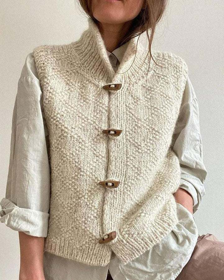 Gilet sans manches tricoté | Élégance rustique