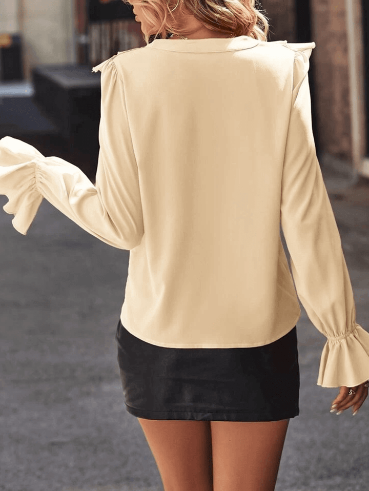 Blouse à volants boutonnée | Élégance audacieuse