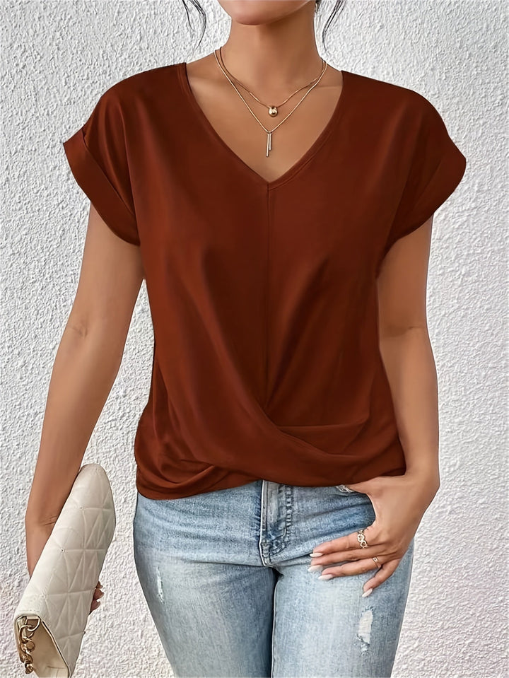 T-shirt col V femme | Élégance décontractée