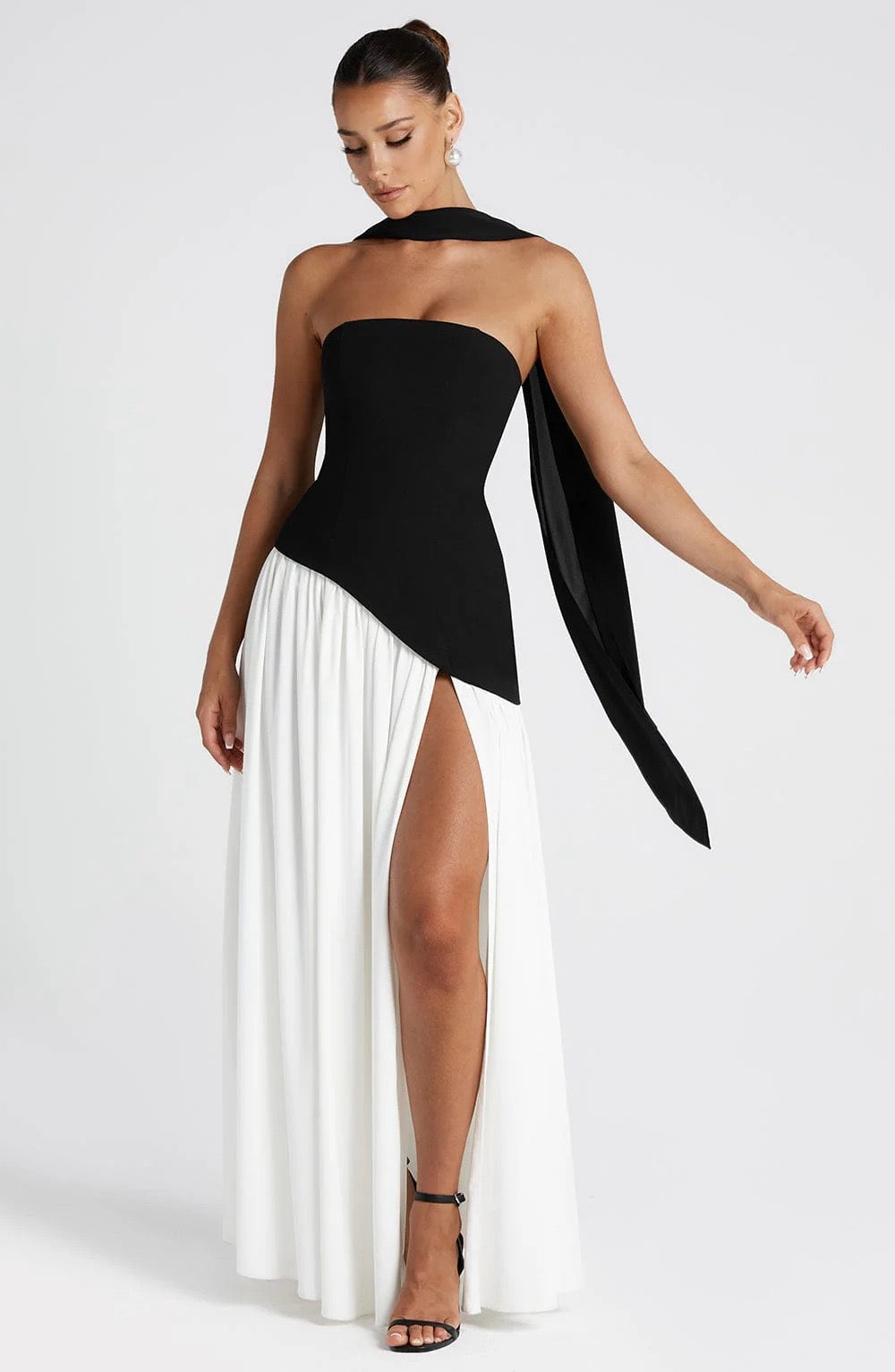 Robe longue élégante femme | Maxi fendue pour soirée