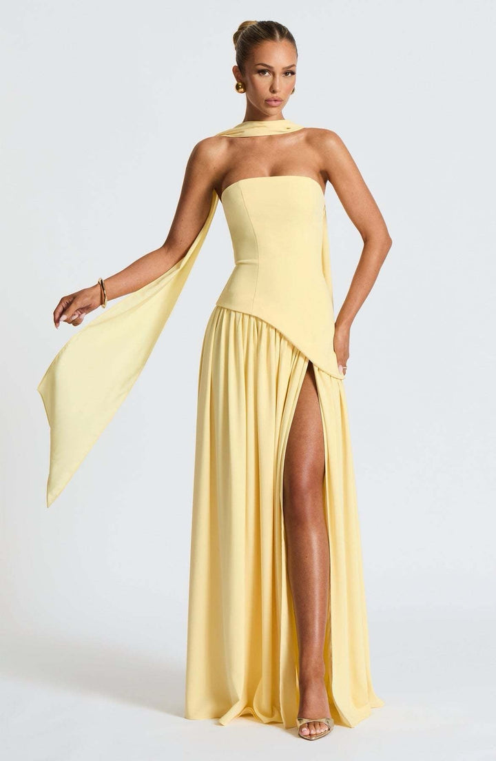 Robe longue élégante femme | Maxi fendue pour soirée